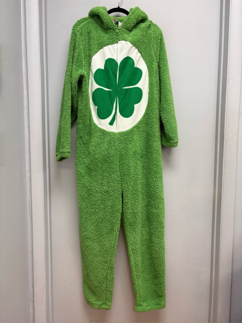 Care Bears Good Luck Bear Green Plush Adult Costume Onesie Size Large